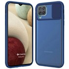CaseUp Samsung Galaxy A12 Kılıf Camera Swipe Protection Lacivert